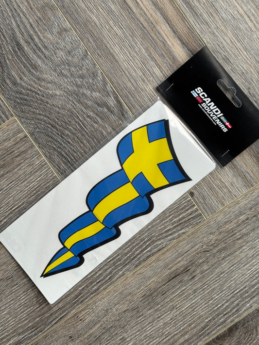 Flying Sweden Flag sticker